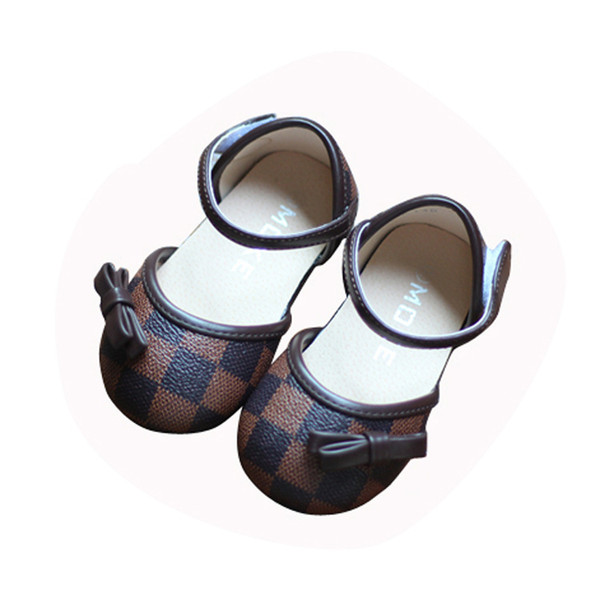 retail spring new children's baby soft bottom children's single shoes toddler PU bow kids girls shoes Free shipping