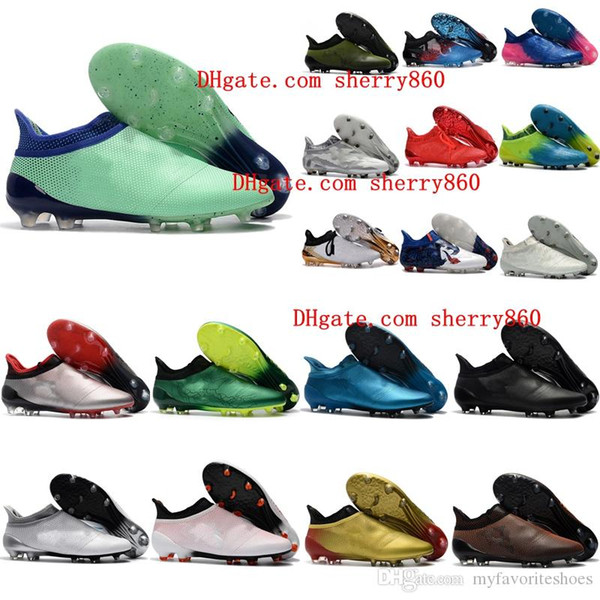 2018 mens soccer shoes X 17 Purechaos FG original high ankle soccer cleats Ace 17 Purecontrol football boots Purespeed Confed Cup cheap Hot