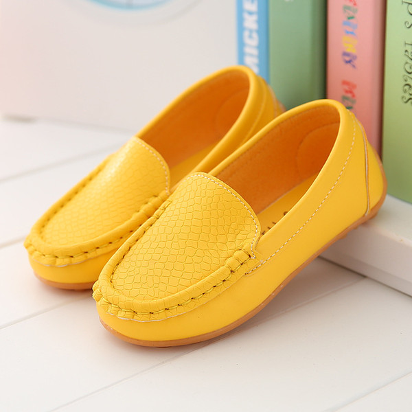 New Children Shoes 2018 Girls Boys Shoes High Quality Leather Kids Sneakers Soft Bottom Breathable Child Loafers