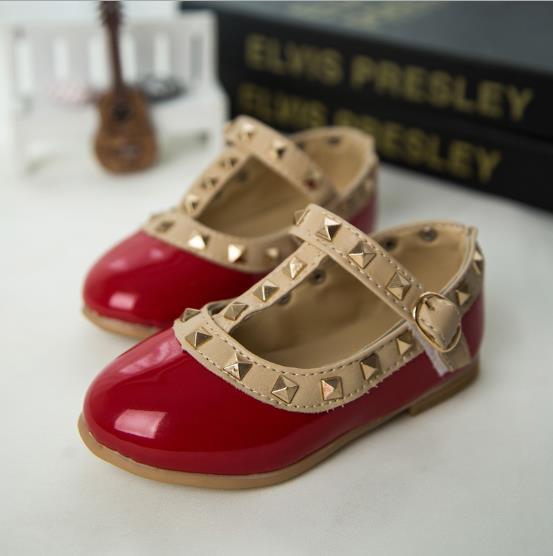 new autumn children's shoes fashion girl rivet dance Princess single shoe
