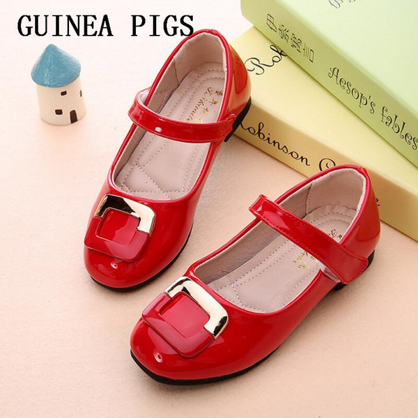 Hot Spring Big Girls Shoes Fashion Princess Slip-on Children Sneaker Leather Shoes For Girls Shoe Size 26-36