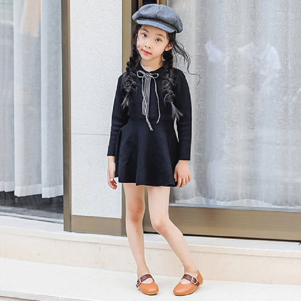 2019 new Korean style princess shoes for girl black brown white pink fashion leisure flat sandals