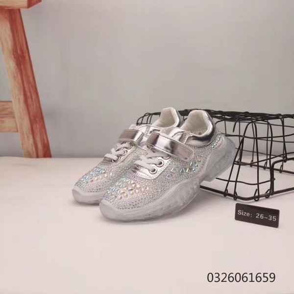 New girls, old crystal shoes, water silver, rose powder, fashion net, red rhinestones, summer casual shoes, banquet shoes
