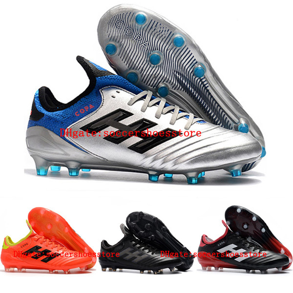 2018 new arrival mens leather soccer cleats Copa 18.1 FG soccer shoes copa mundial 18 chaussures de football boots scarpe calcio blackout