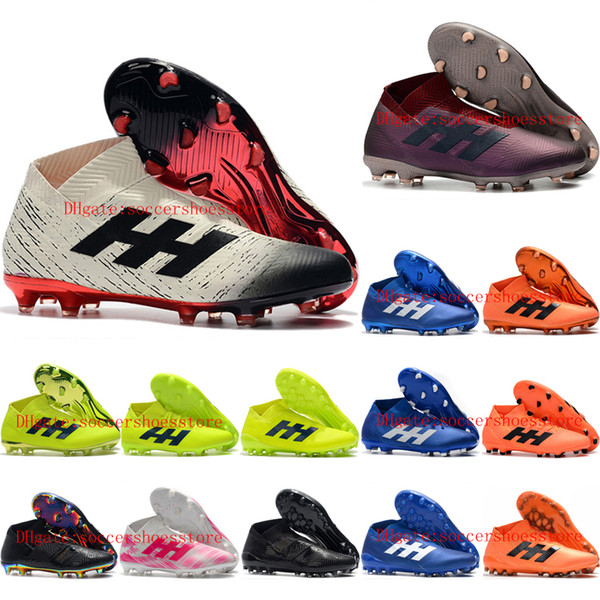 2019 mens soccer shoes Nemeziz 18.3 FG AG Crampons de football boots Nemeziz 18 messi soccer cleats outdoor boots