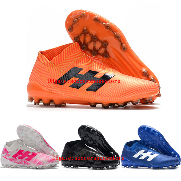 2019 mens soccer shoes Nemeziz 18+ AG high ankle soccer cleats Nemeziz messi 18 football boots outdoor scarpe da calcio