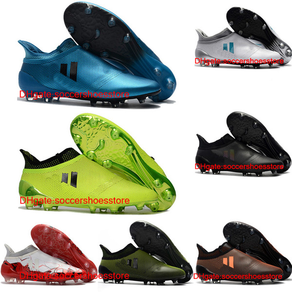 2018 mens soccer shoes X 17 Purechaos FG original high ankle soccer cleats Ace 17 Purecontrol football boots Purespeed Confed Cup cheap