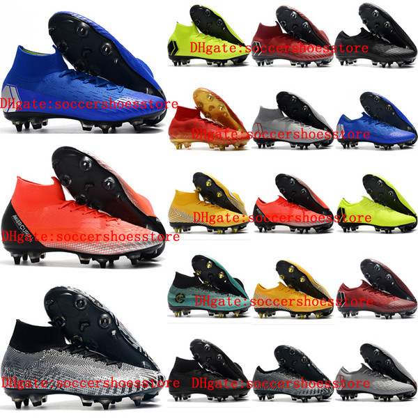 2019 new arrival mens soccer shoes Mercurial superfly 360 VII Elite CR7 SG AC soccer cleats Neymar football boots chuteiras cheap