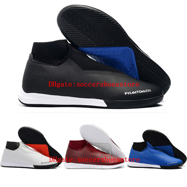 2019 cheap mens soccer shoes React Phantom VSN Pro DF IC soccer cleats indoor football boots high ankle Tacos de futbol