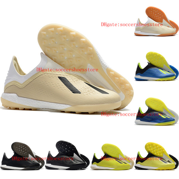 2019 top quality mens soccer shoes X Tango 18+IN IC TF TURF indoor soccer cleats X 18 football boots scarpe da calcio