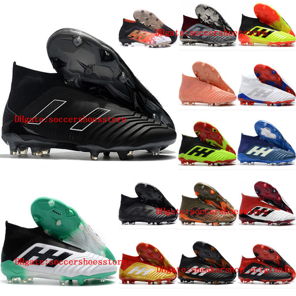 2018 new arrival mens soccer cleats Predator 18.1 FG soccer shoes Predator 18 football boots Shadow Mode botas de futbol blackout