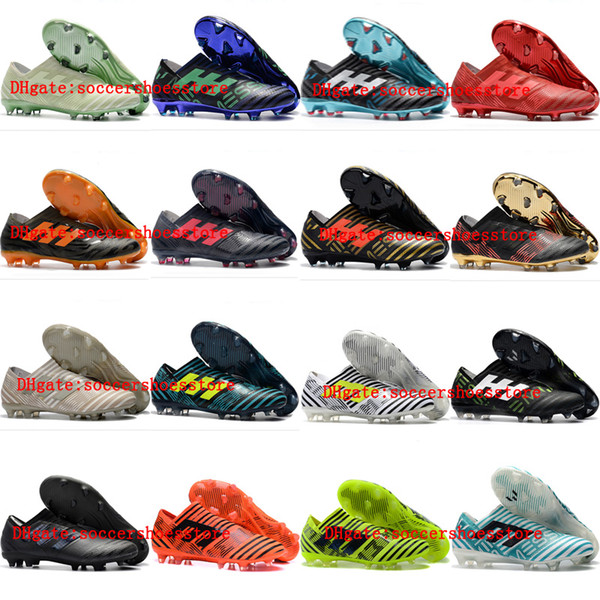 2018 top quality mens soccer cleats Nemeziz 17+ 360 Agility FG soccer shoes Nemeziz 17 Crampons de football boots botas de futbol Cheap