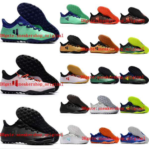 2018 mens soccer cleats X Tango 17.3 TF soccer shoes indoor soft ground football boots cheap tango x zapatos futbol Hot Yellow black