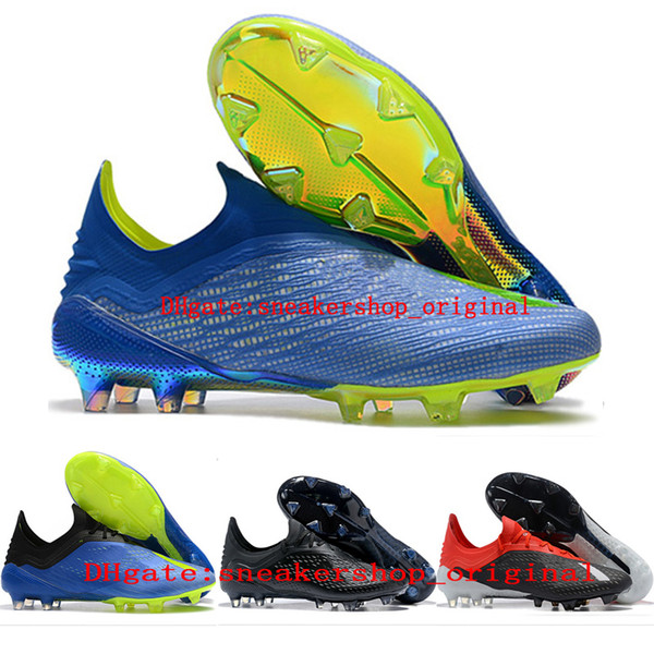 2018 New mens soccer shoes X 18 FG nemeziz soccer cleats x 18.1 Crampons de football boots scarpe calcio SKELETALWEAVE size 39-46 Hot