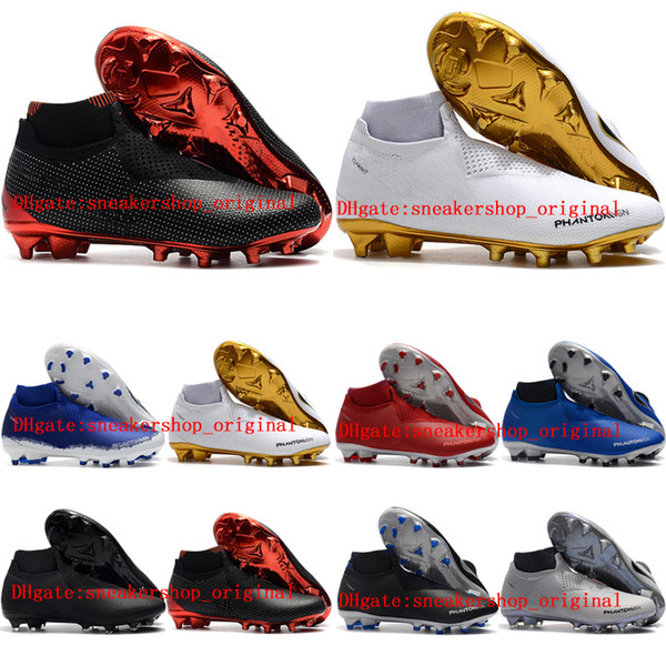 2018 mens soccer cleats Phantom Vision Elite DF FG outdoor soccer shoes x EA Sports Phantom Vision football boots scarpe calcio hot