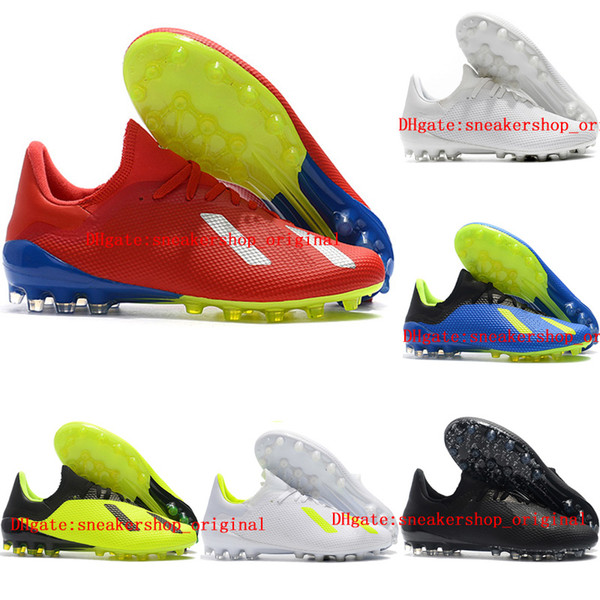 2018 leather soccer cleats x 18 AG soccer shoes mens football boots X 18.1 cheap scarpe da calcio blackout New arrival
