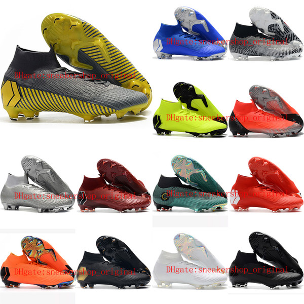 2019 mens soccer shoes Mercurial Superfly VI 360 Elite CR7 FG soccer cleats Crampons de football boots SuperflyX Ronaldo scarpe calcio