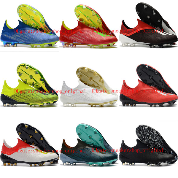 2019 new arrival top quality laceless mens soccer shoes x 18 FG soccer cleats outdoor football boots chuteiras de futebol