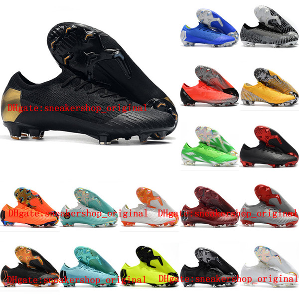 2019 mens soccer shoes Mercurial XII Frenzy Neymar Fury Elite CR7 FG soccer cleats Mercurial Superfly Crampons de football boots