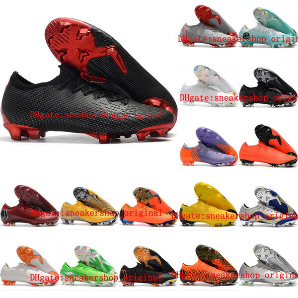 2018 mens soccer cleats Mercurial Vapor VII XII Elite FG SE CR7 soccer shoes Neymar football boots Mercurial Superfly scarpe da calcio hot
