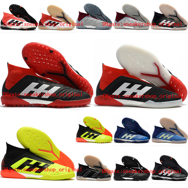 2018 new arrival soccer cleats Predator Tango 18+ IC indoor soccer shoes Tango 18 TF football boots mens botas de futbol black
