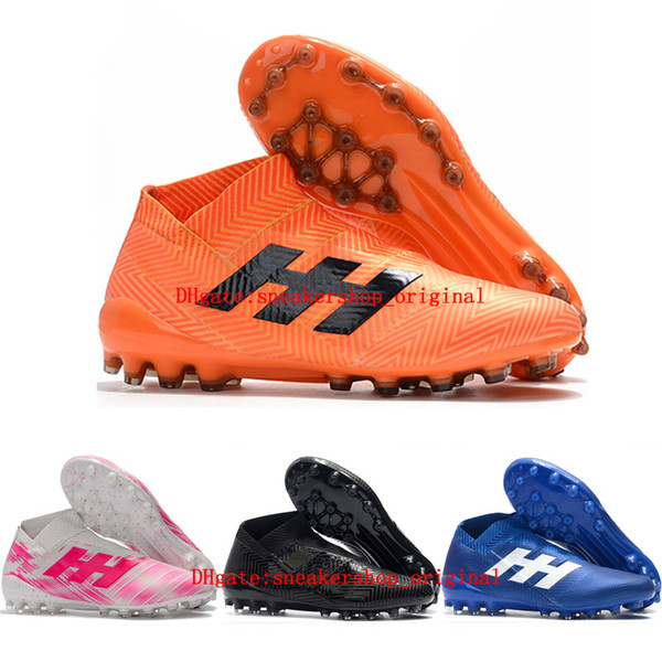 2019 mens soccer shoes Nemeziz 18+ AG high ankle soccer cleats Nemeziz messi 18 football boots outdoor scarpe da calcio