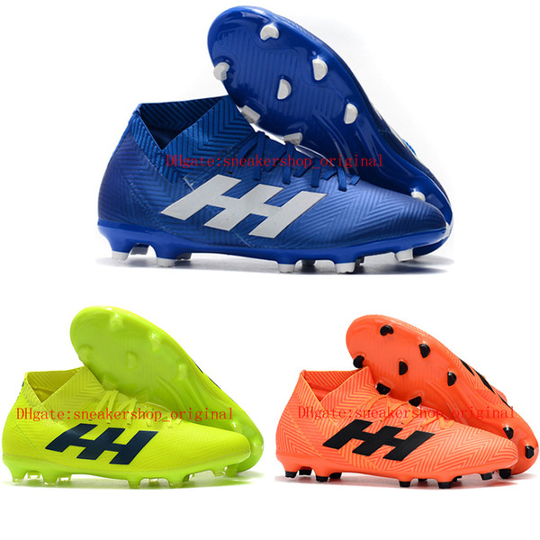 2019 mens soccer shoes Nemeziz 18.3 FG leather soccer cleats Nemeziz messi 18 football boots new scarpe da calcio