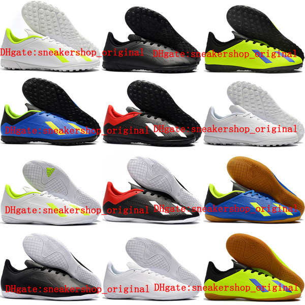 2018 mens original soccer cleats X Tango 18.4 TF IC indoor soccer shoes turf football boots high quality scarpe calcio cheap