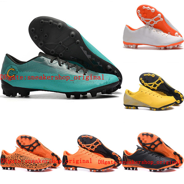 2018 mens soccer cleats VaporX 12 Academy CR7 AG-R soccer shoes Mercurial Superfly football boots scarpe da calcio size 39-46 Original