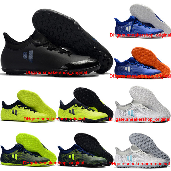 2017 cheap turf soccer cleats X Tango 17.3 IC TF mens soccer shoes indoor authentic football boots original ace 17 Purecontrol FG Grey Gold
