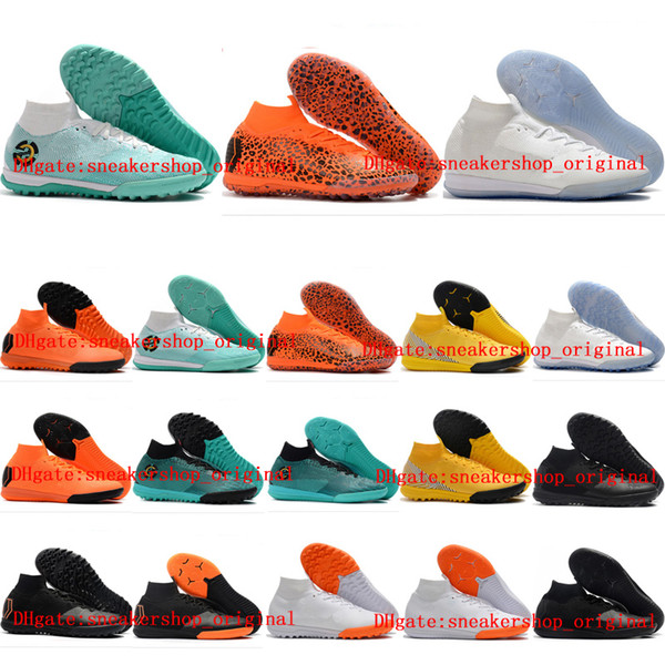 2018 cheap mens soccer cleats CR7 Mercurial Superfly VI 360 Elite Neymar IN TF indoor soccer shoes mens football boots chuteira ronaldo Hot