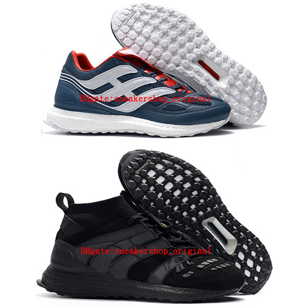 2018 Mens High top soccer cleats Predator Accelerator Ultra Boost football boots turf indoor Soccer Shoes TF Accelerator DB Ultraboost New