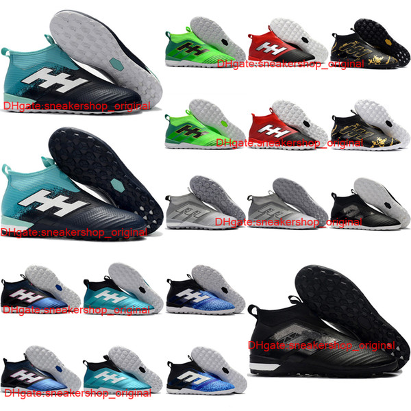 2018 new original soccer shoes turf indoor soccer cleats ACE Tango 17 Purecontrol IN TF mens football boots botas de futbol futsal shoes kid