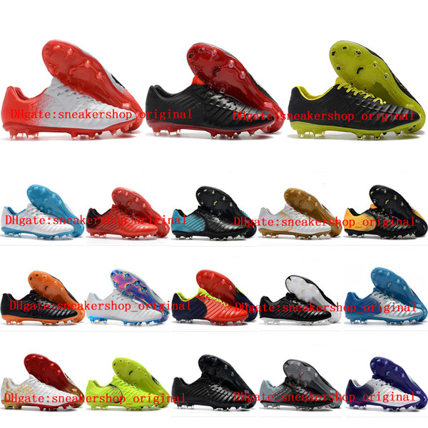 2018 mens soccer cleats Tiempo Legend VII FG soccer shoes chuteira football boots outdoor top quality scarpe da calcio cheap