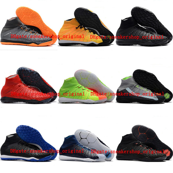 2018 mens soccer cleats HypervenomX Proximo II DF IN TF indoor soccer shoes Hypervenom Phantom III Crampons de football boots neymar Green