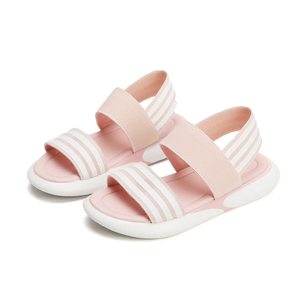 Girls sandals 2019 new casual summer children soft bottom tide Korean version of the wild baby elastic beach shoes