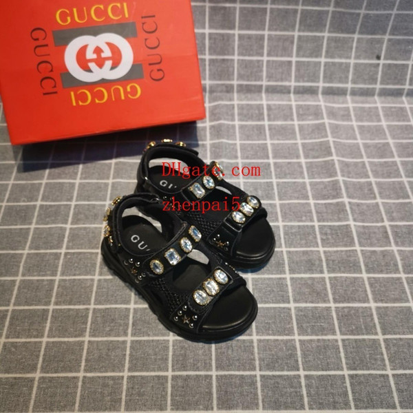 Kids shoes 2019 summer fashion girls sandals Rhinestone stretch non-slip Comfortable beach shoes young toddler shoes casual sandals guu-i1