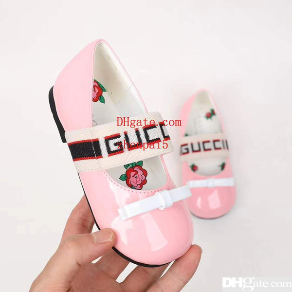 Little girl shoes pink red party princess athletic shoe child girl black fashion desiner shoes Eu 26-35