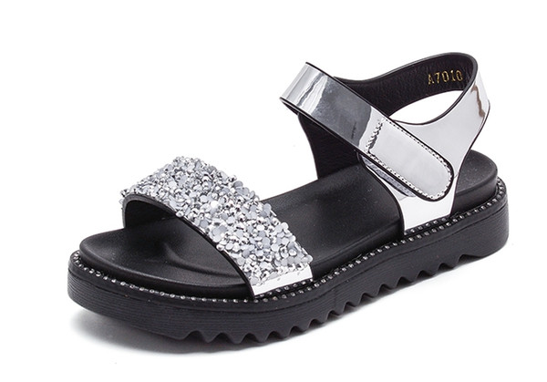 Girls Sandals 2018 New Korean Summer Fashion Student Girls Big Boy Rhinestone Shoes Children Princess Shoes
