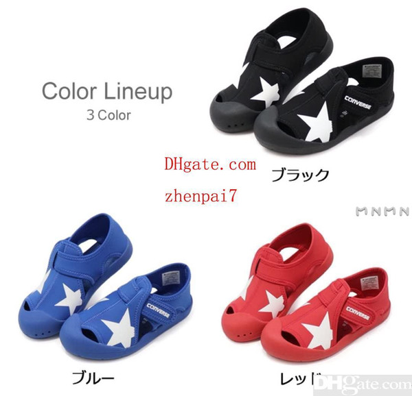 Fashion kid shoes baby boy girl black sandals star pattern boy deisgner sandal Eu 24-35 send with box