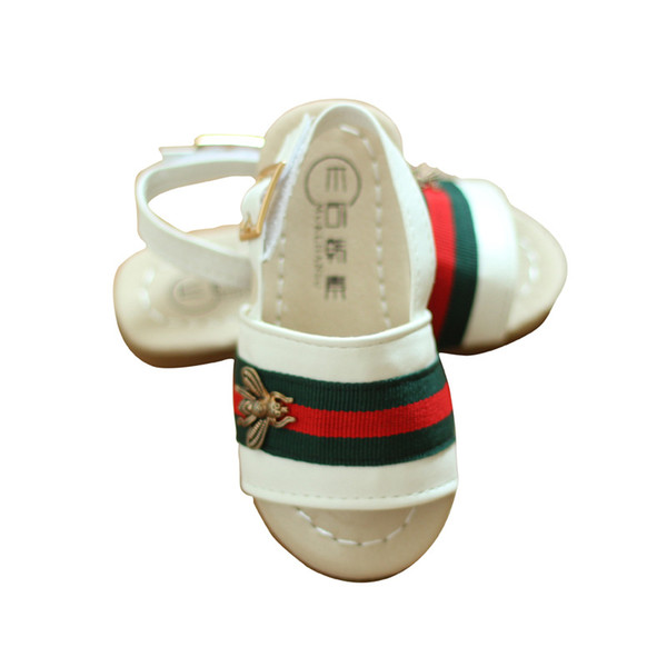 fashion kids sandals Magic paste leisure Flat shoes Little Bee Beach Shoes for Children boys gils 2colors