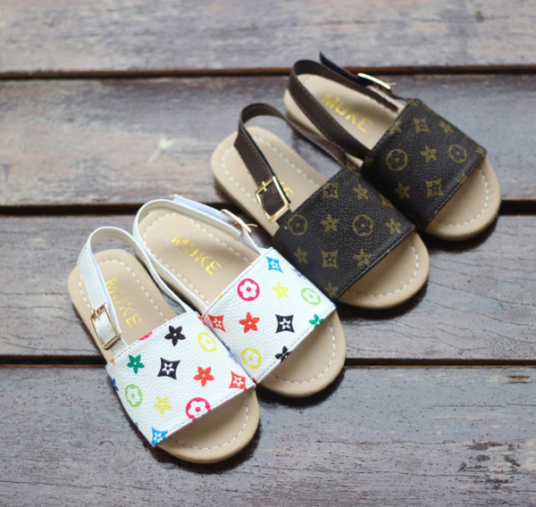 21019 new children's shoes summer and autumn baby beach children's sandals and slippers Korean fashion simple children's princess shoes