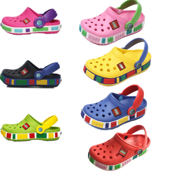 Brand New Rubber Mules Summer Kids Sandals cr0cs Slippers Shoes Beach Outdoor Waterproof Shoes Flip Flop Breathable Hole Shoes 7Colors C7201