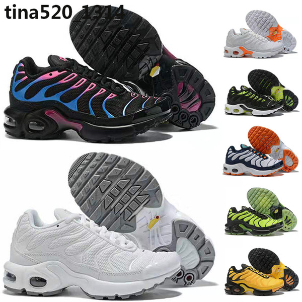 2019 new TN Running Shoes for Men Women kids Black Red White TN Ultra KPU Cushion Surface sneakers Trainer Shoes