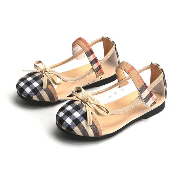 2019 new spring autumn girls princess shoes bow fashion kids shoes for girls flats Sweet children shoes EU 26-35