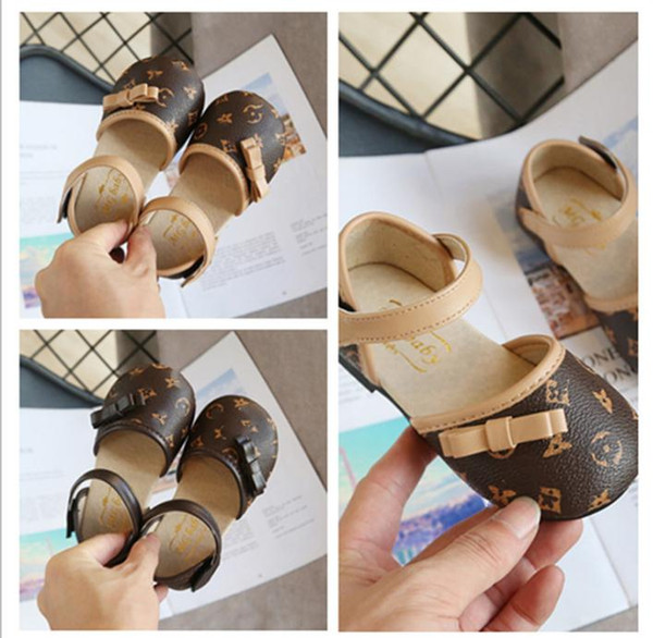 Children Shoes Butterfly-Knot Hook&Loop Girls Dress Party Princess Shoe Kids School Wedding Single Shoes
