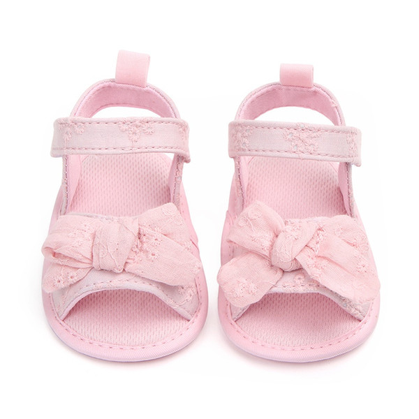 Summer Baby Girl Sandals Cotton Baby Shoes Fashion Newborn Bow Girl Sandals Cotton Princess Shoes