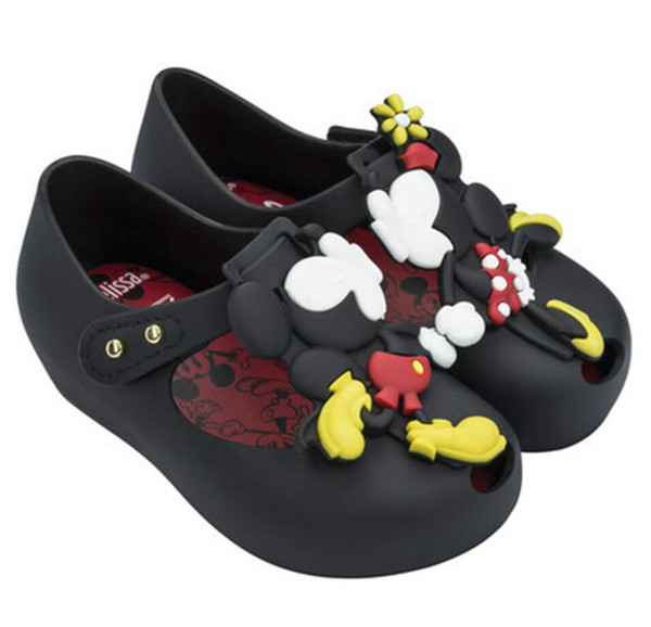 MINI Melissa New Summer Mini Twins Mouse Animal Pattern Shoes Jelly Shoe Sandals Girl Non-slip Kids Sandal Toddler 001