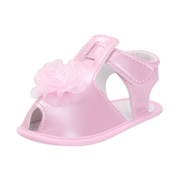 Solid Lace Crib Baby Girls Summer Shoes Soft Sole Anti-slip Single Sandals 2019 New Children Fashion Hook Loop Infant Shoes #YL1