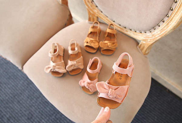baby shoes girl princess big bow kids summer cute anti-slip shoes kids baby bowknot fashion shoes 3 colors